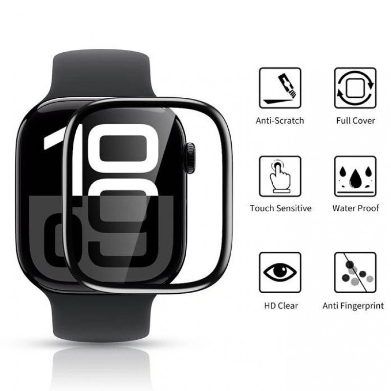 Tech-Protect Glass Flex+ THP4226 hybridilasi Huawei Watch Fit 3 / 4 -kellolle (2 kpl), musta