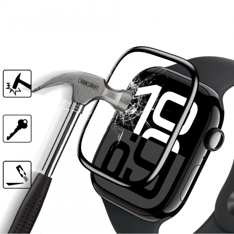 Tech-Protect Glass Flex+ THP4226 hybridilasi Huawei Watch Fit 3 / 4 -kellolle (2 kpl), musta