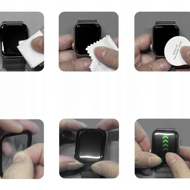 Tech-Protect Glass Flex+ THP4226 hybridilasi Huawei Watch Fit 3 / 4 -kellolle (2 kpl), musta