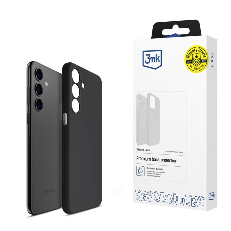 3MK Silicone Case Samsung Galaxy A15 5G, musta