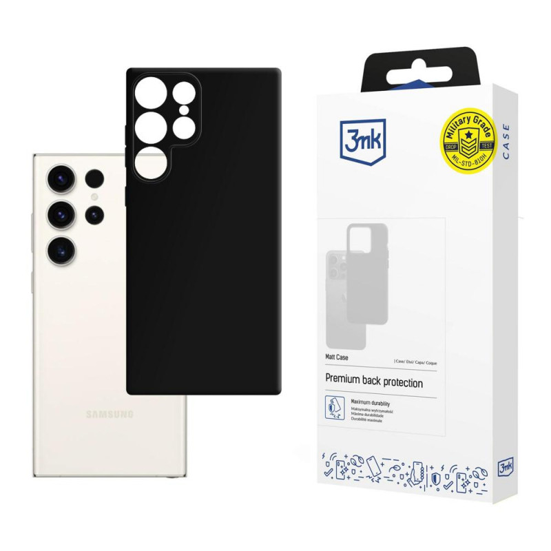3MK Matt Case Samsung Galaxy S24 Ultra, musta