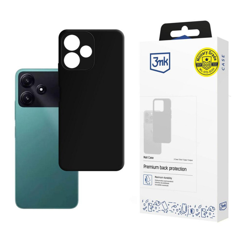 3MK Matt Case suojakuori Xiaomi POCO M6 Pro 5G:lle, musta
