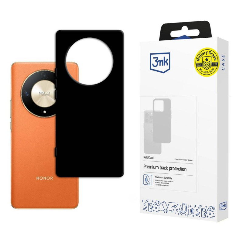 3MK Matt Case suojakotelo Honor Magic 6 Lite 5G:lle, musta