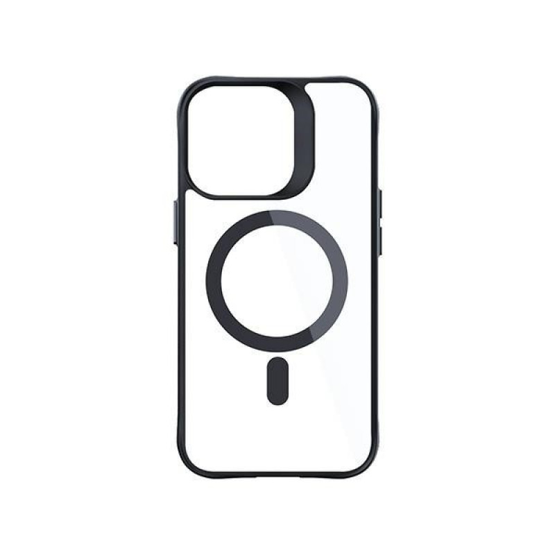 3MK Satin Armor MagCase MagSafe -älypuhelinkotelo Apple iPhone 15 Pro Max -puhelimelle, läpinäkyvä ja musta kehys
