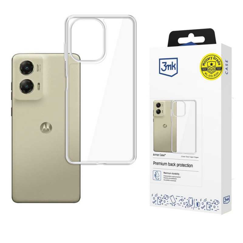 3MK Armor Case -suojakuori älypuhelimelle Motorola Moto G Stylus 2024, läpinäkyvä