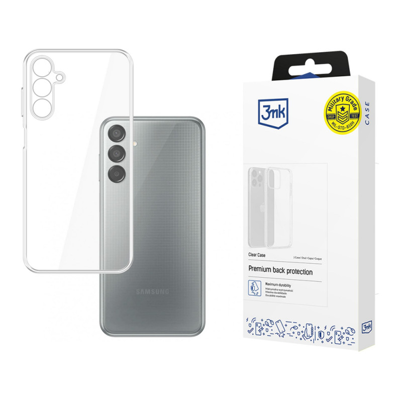 3MK Clear Case 3MK5910 älypuhelimen kuori Samsung Galaxy M15 5G:lle, läpinäkyvä