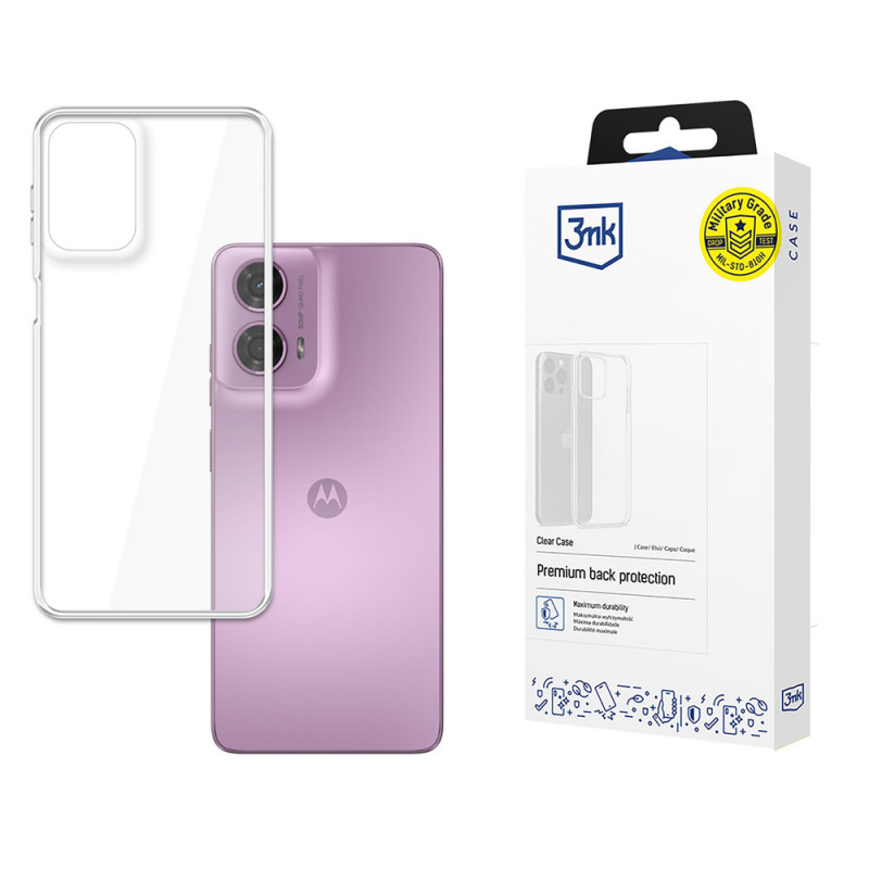 3MK Clear Case älypuhelimen kuori Motorola Moto G24:lle, läpinäkyvä