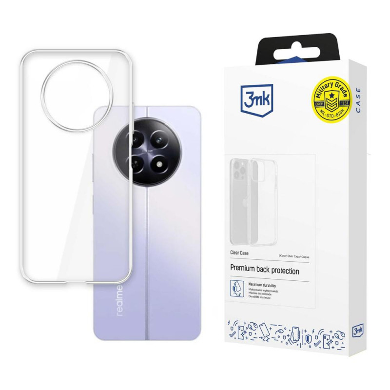 3MK Clear Case 3MK5954 Realme 12 5G -puhelimelle, läpinäkyvä