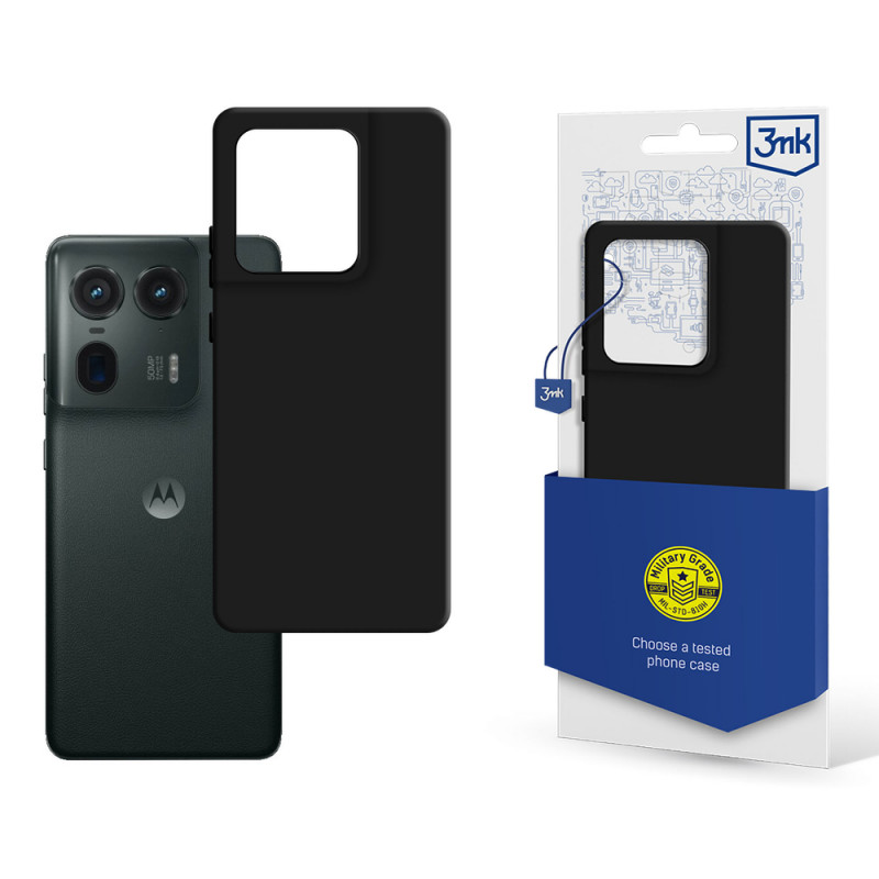 3MK Matt Case suojakotelo Motorola Moto Edge 50 Ultra -puhelimelle, musta
