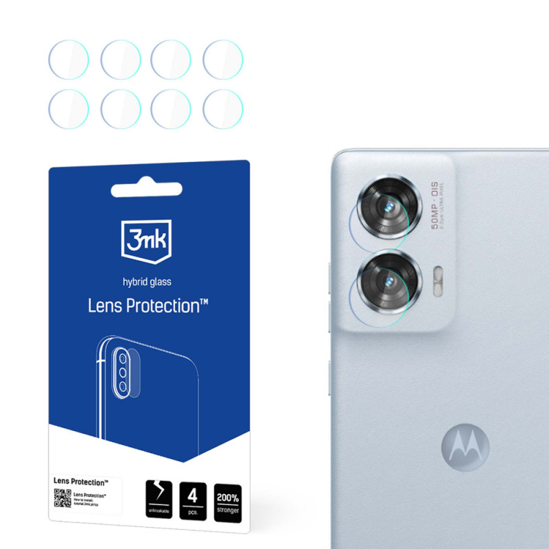 3MK Lens Protect Motorola Edge 50 Fusion -kameran linssinsuojus (4 kpl)