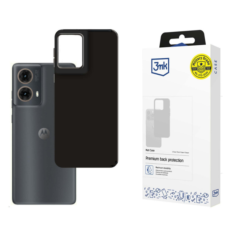 3MK Matt Case Motorola Moto G85, musta