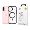 3mk Satin Armor MagCase MagSafe-yhteensopiva suojakotelo Apple iPhone 16 Plus -puhelimelle (W-3SAMaCa-AiP16Plu-0), läpinäkyvä mustalla kehyksellä