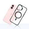 3mk Satin Armor MagCase MagSafe-yhteensopiva suojakotelo Apple iPhone 16 -puhelimelle (W-3SAMaCa-AiP16-0), läpinäkyvä mustalla kehyksellä
