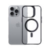 3mk Satin Armor MagCase MagSafe-yhteensopiva suojakotelo Apple iPhone 16 Pro Max -puhelimelle (W-3SAMaCa-AiP16PM-0), läpinäkyvä mustalla kehyksellä