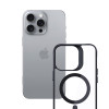 3mk Satin Armor MagCase MagSafe-yhteensopiva suojakotelo Apple iPhone 16 Pro Max -puhelimelle (W-3SAMaCa-AiP16PM-0), läpinäkyvä mustalla kehyksellä