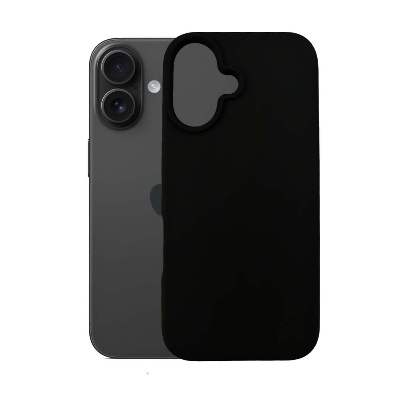 3mk Silicone Case suojakotelo Apple iPhone 16 Plus -puhelimelle, musta