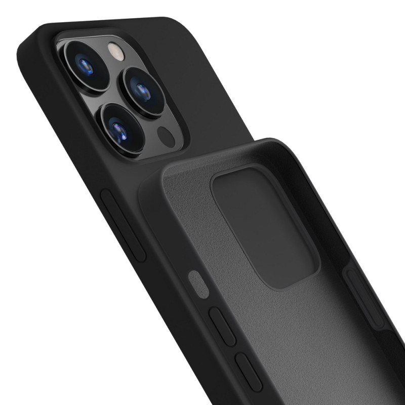 3mk Silicone Case -suojakotelo Apple iPhone 16 Pro -puhelimelle, musta
