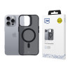 3mk Smoke MagCase MagSafe-yhteensopiva suojakotelo Apple iPhone 16 Pro Max -puhelimelle (W-3SmoMaCa-AiP16PM-0), puoliläpinäkyvä