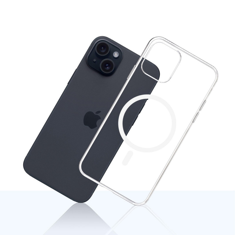 3mk Clear MagCase Apple iPhone 15 -puhelimelle, läpinäkyvä