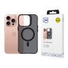 3mk Smoke MagCase MagSafe-yhteensopiva suojakotelo Apple iPhone 16 Pro -puhelimelle, puoliläpinäkyvä