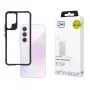 3MK Satin Armor Case+ W-3SArCaP-SaGa106-0 suojakotelo Samsung Galaxy A35 5G -puhelimelle, läpinäkyvä mustalla kehyksellä