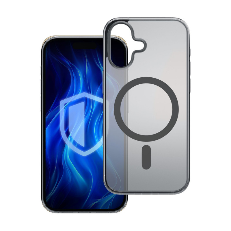 3MK Frosty MagCase -suojakotelo Apple iPhone 16 Plus -puhelimelle, musta