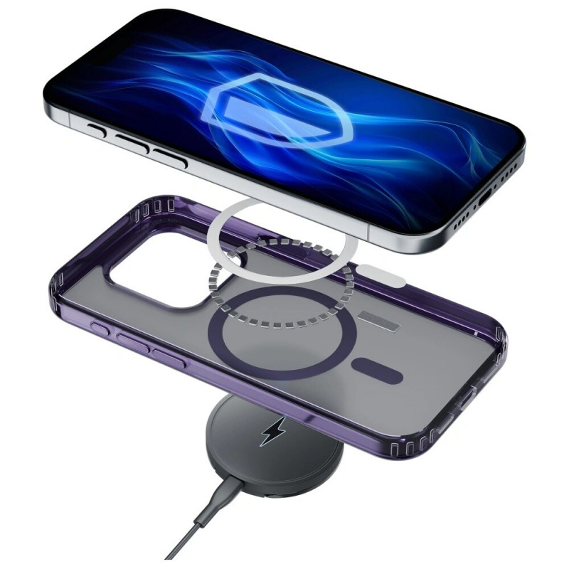 3MK Frosty MagCase MagSafe -älypuhelinkotelo Apple iPhone 13 Pro -puhelimelle, violetti