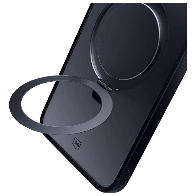 3MK Smoke Case Mag&Stand -suojakotelo Apple iPhone 16 Pro Max -puhelimelle, polykarbonaattia, musta