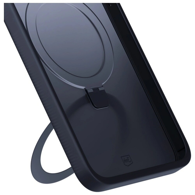 3MK Smoke Case Mag&Stand -suojakotelo Apple iPhone 16 Pro Max -puhelimelle, polykarbonaattia, musta