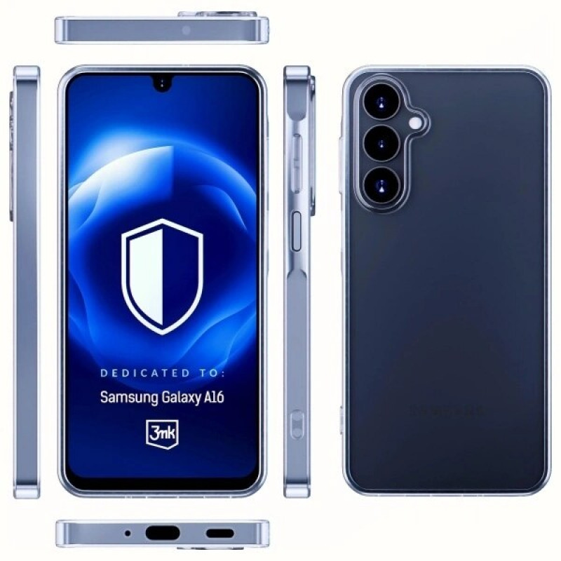 3MK Clear Case suojakuori Samsung Galaxy A16 -puhelimelle, läpinäkyvä