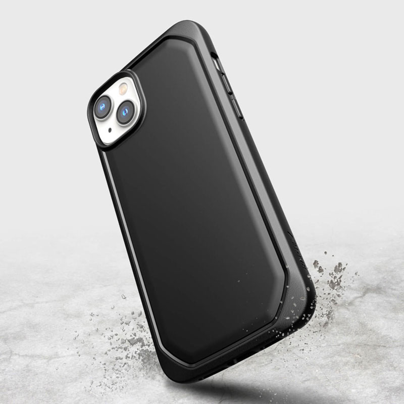 X-Doria Raptic Slim -suojakotelo Apple iPhone 14 Plus / 15 Plus -puhelimelle, musta