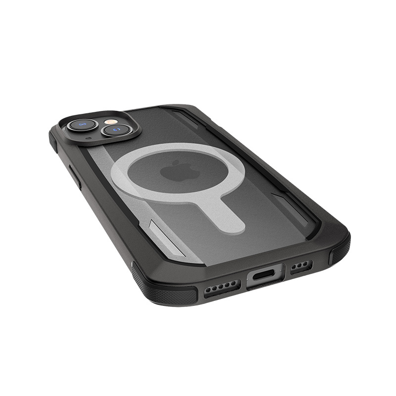 X-Doria Raptic Secure MagSafe -suojakotelo Apple iPhone 14 Plus / 15 Plus -puhelimelle, musta