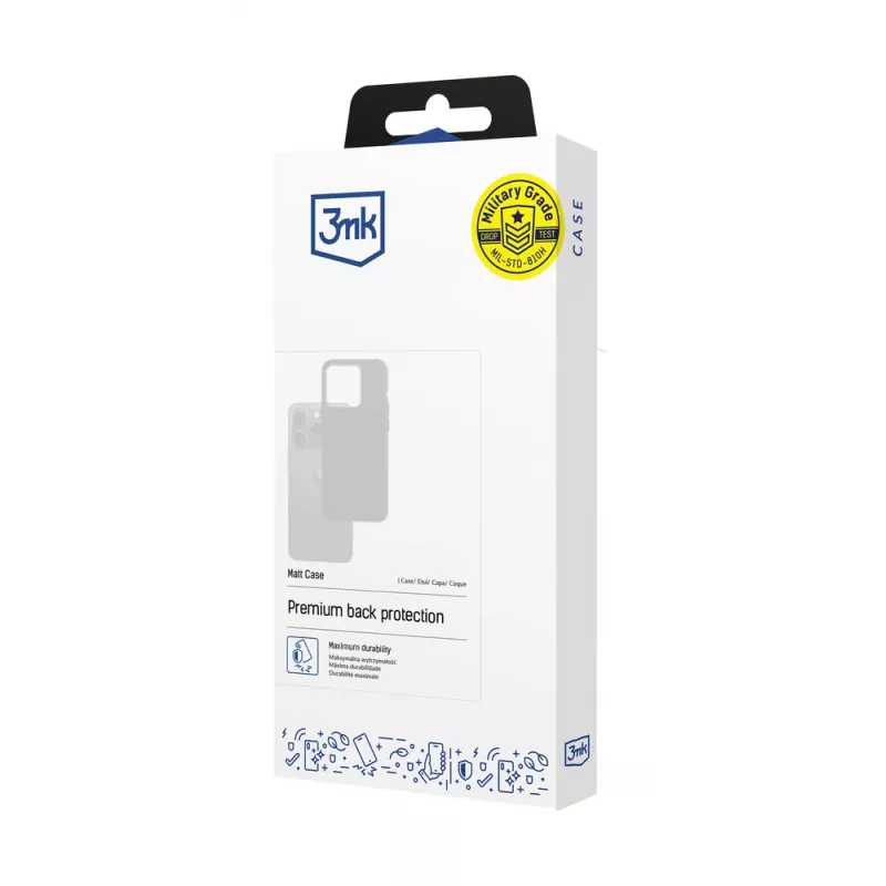 3MK Matt Case suojakotelo Xiaomi Poco F6 -puhelimelle, musta