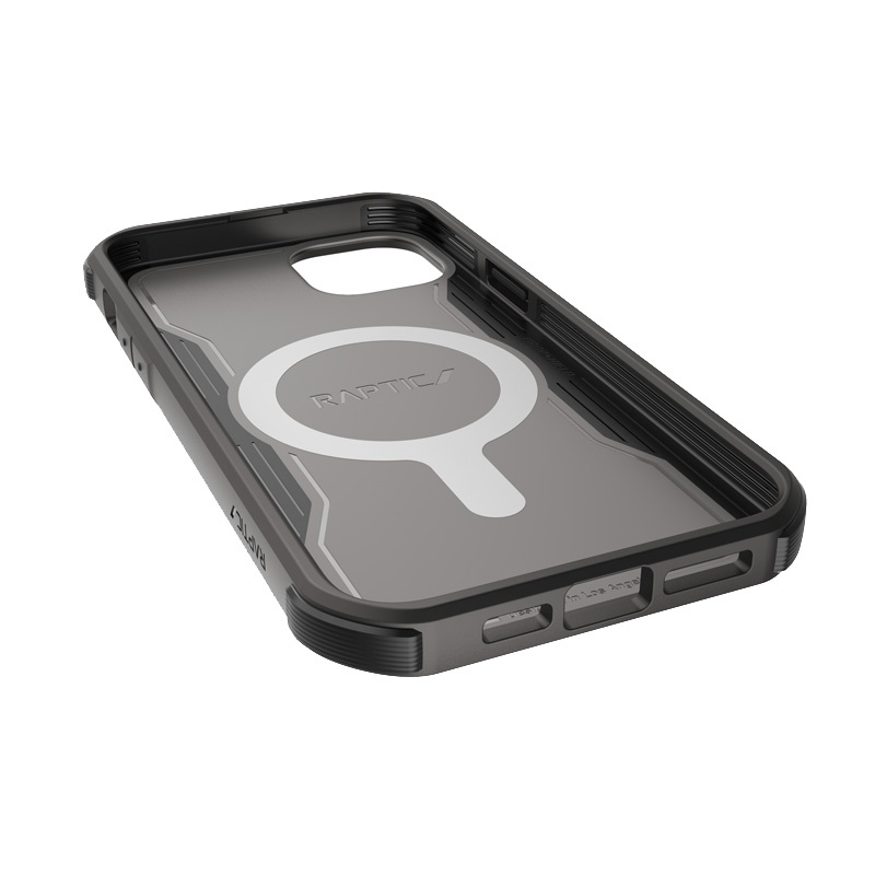 X-Doria Raptic Fort MagSafe -suojakotelo Apple iPhone 14 Plus / 15 Plus -puhelimelle, musta
