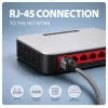 Goobay AXAGON ADE-AM30 USB-A Gigabit Ethernet -sovitin, jossa integroitu 3 m CAT6 -kaapeli, RJ-45
