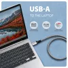 Goobay AXAGON ADE-AM50 USB-A Gigabit Ethernet -sovitin, jossa integroitu 5 m CAT6 -kaapeli, RJ-45