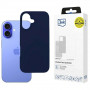 3MK Silicone Case suojakotelo Apple iPhone 16 Plus -puhelimelle, laivastonsininen