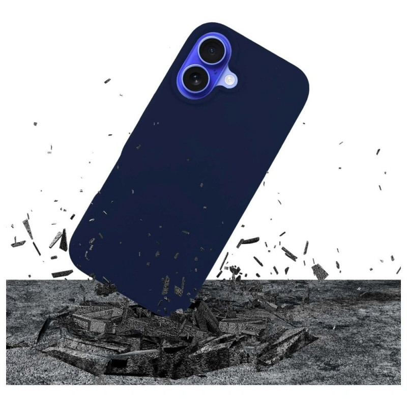 3MK Silicone Case suojakotelo Apple iPhone 16 Plus -puhelimelle, laivastonsininen