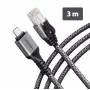 Goobay AXAGON ADE-CM30 USB-C Gigabit Ethernet -sovitin, jossa integroitu 3 m CAT6 -kaapeli, RJ-45