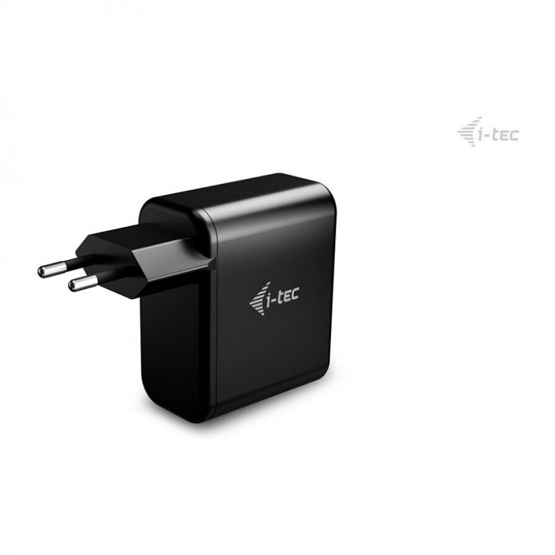 i-tec 100 W USB-C GaN-laturi, PD 3.0, 1x USB-C, musta