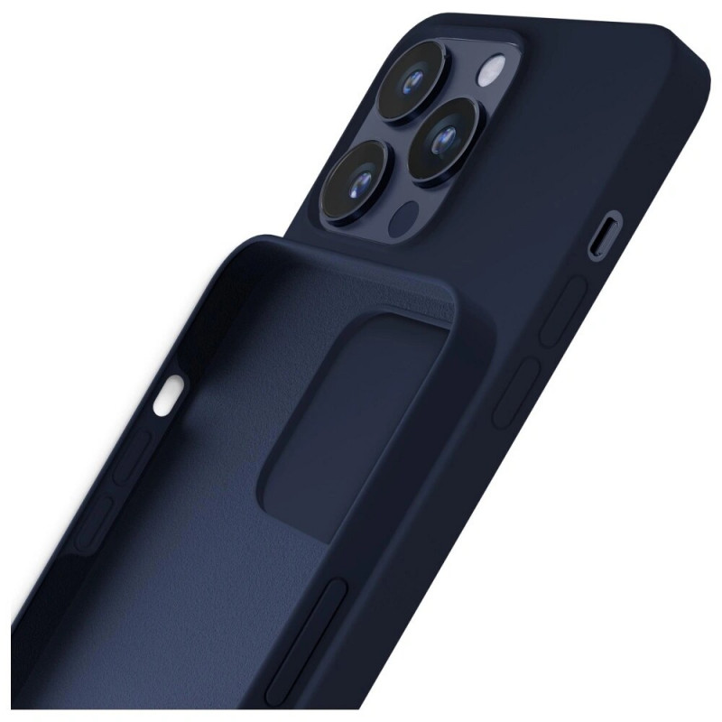3MK Silicone Case suojakotelo Apple iPhone 16 Pro -puhelimelle, laivastonsininen