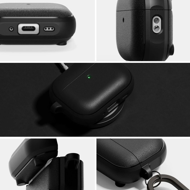 Ringke Onyx Magnetic MagSafe -suojakotelo Apple AirPods Pro 3 -kuulokkeille, musta