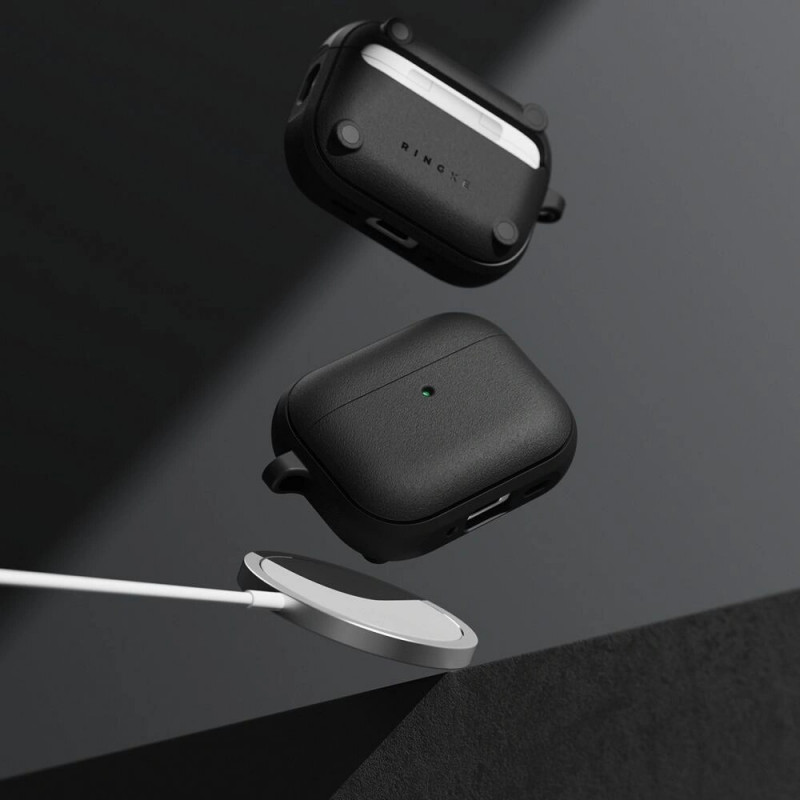 Ringke Onyx Magnetic MagSafe -suojakotelo Apple AirPods Pro 3 -kuulokkeille, musta