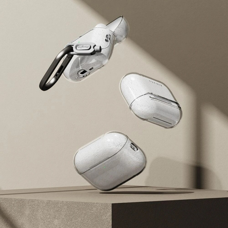 Ringke Air -kotelo Apple AirPods Pro 3 -kuulokkeille, glitter clear
