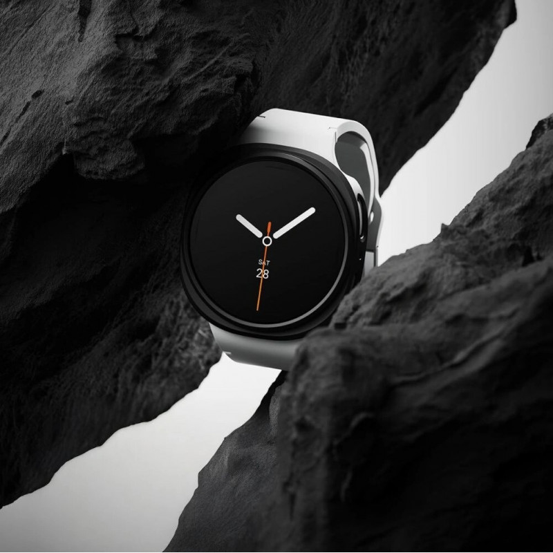 Ringke Slim RGK11818 -kotelo Samsung Galaxy Watch 8 / 9 40 mm -kellolle, kirkas ja mattamusta (2 kpl)