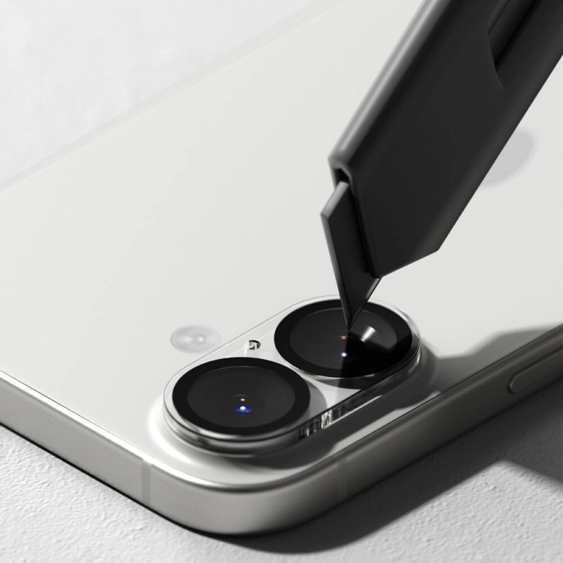Ringke Camera Full Cover -kameransuojus Apple iPhone 17 -puhelimeen, musta (2 kpl)