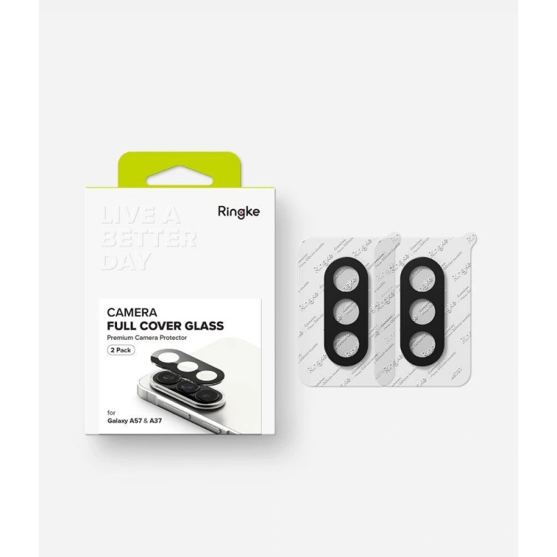 Ringke-kameran täyssuojus Samsung Galaxy A37 / A57 5G -puhelimelle, musta (2 kpl)