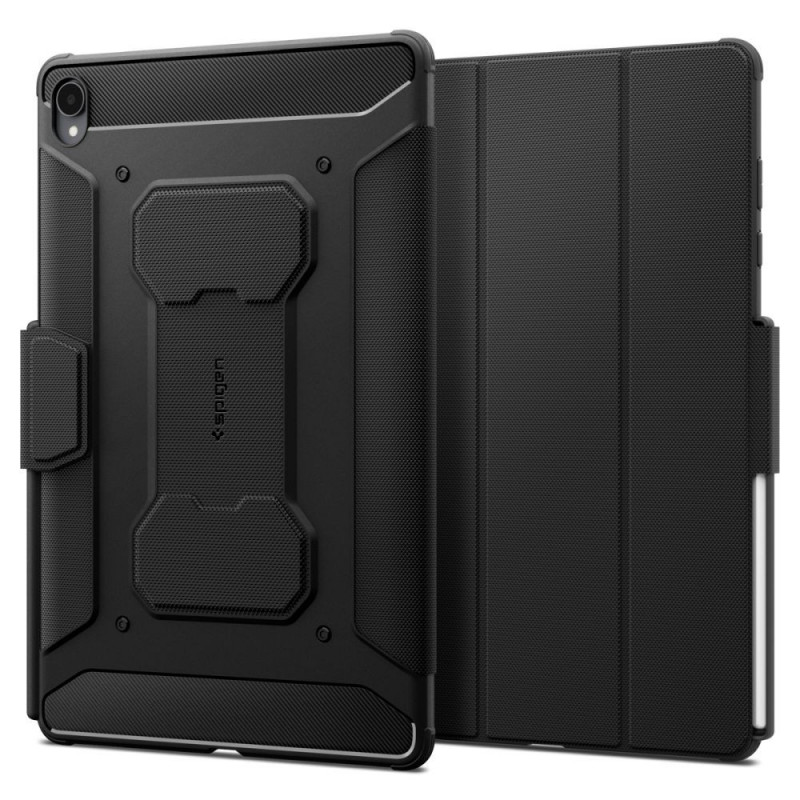 Spigen Rugged Armor ACS11822 -tablettikotelo Samsung Galaxy Tab S12+ 12.6 (X840 / X846b) -laitteelle, mattamusta