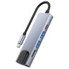 Tech-Protect V3 5in1 USB-C -keskitin, harmaa