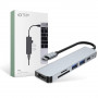 Tech-Protect V4 6-in-1 USB-C -keskitin, harmaa